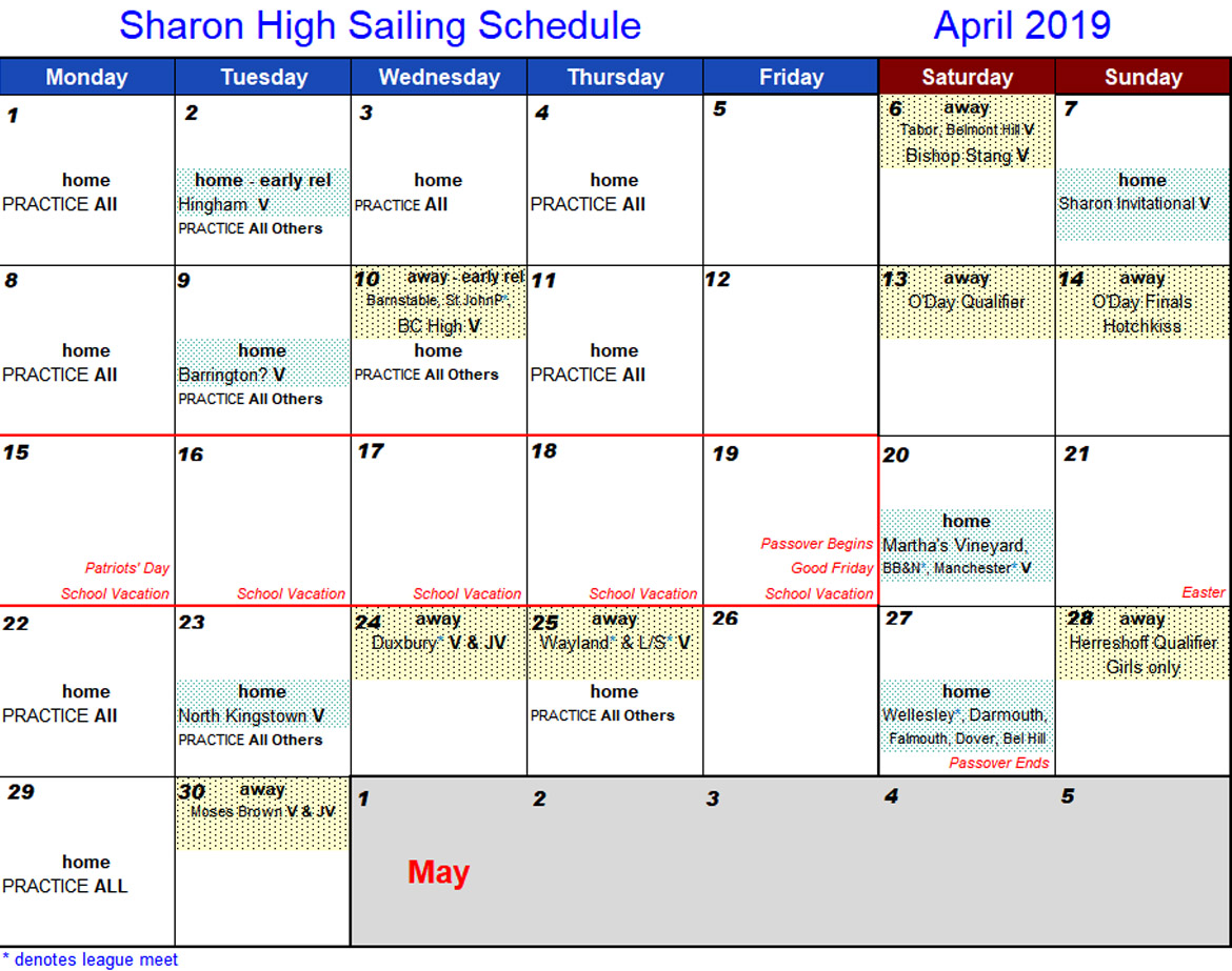 April Calendar